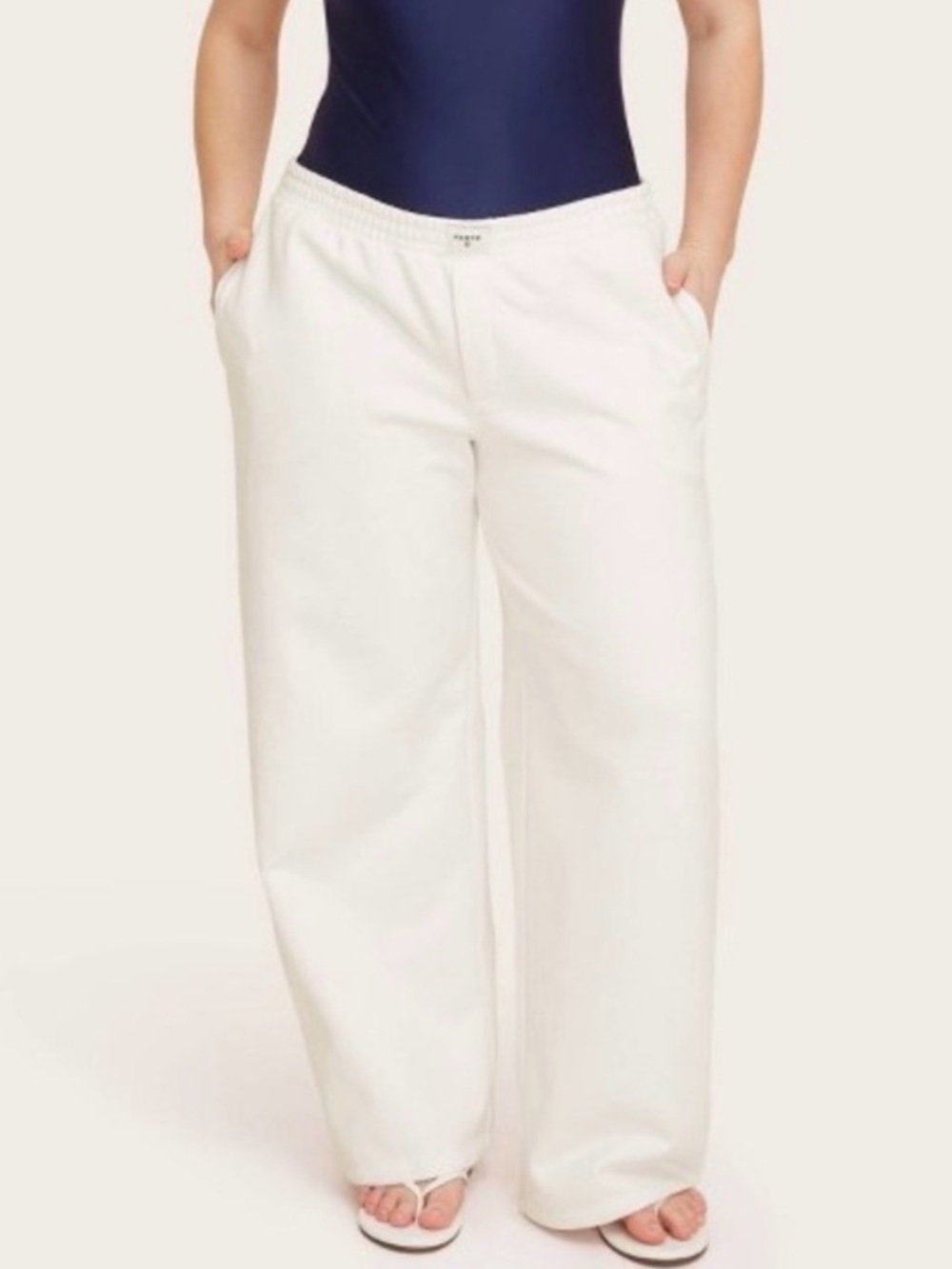 Parke x Target White High Rise Terry Boxer Sweatpants with Logo Size Medium
